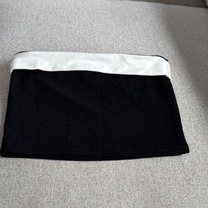 Black and White Strapless Tube Top